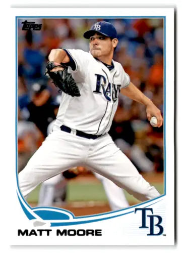 2013 Topps #419 Matt Moore baseball card with original gloss for collectors and fans