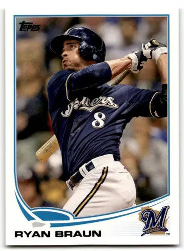 Ryan Braun baseball card with original gloss in NM-MT condition from 2013 Topps