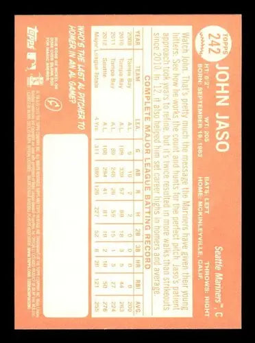 2013 Topps Heritage #242 John Jaso NM-MT Mariners ID:72213 - Trading Cards