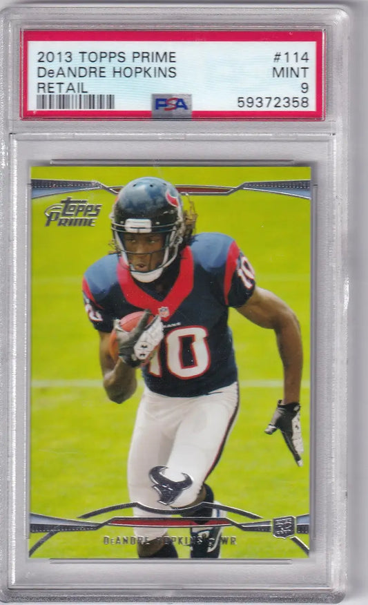 2013 Topps Prime PSA 9 DeAndre Hopkins rookie card Houston Texans football collectible