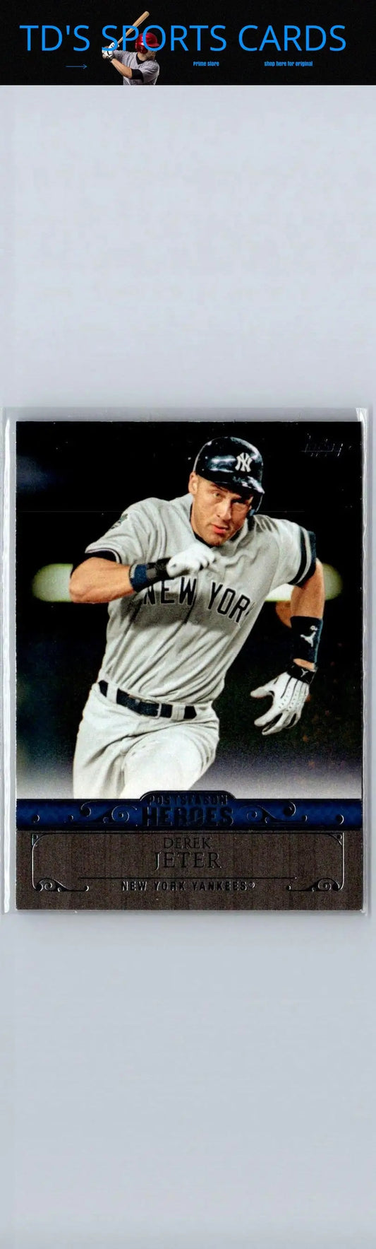2013 Topps Update Derek Jeter Postseason Heroes baseball card featuring Derek Jeter postseason moments
