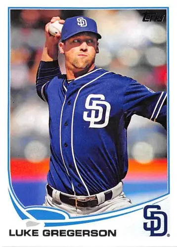 Original gloss 2013 Topps Update US112 Luke Gregerson Padres baseball card