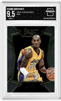 Graded Panini Select Kobe Bryant basketball card from 2014-15 Arena Club series
