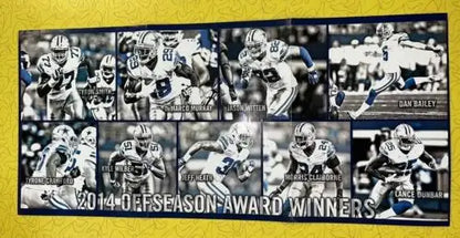 Dallas Cowboys Schedule Poster featuring 2014 Award Winners including Jason Witten