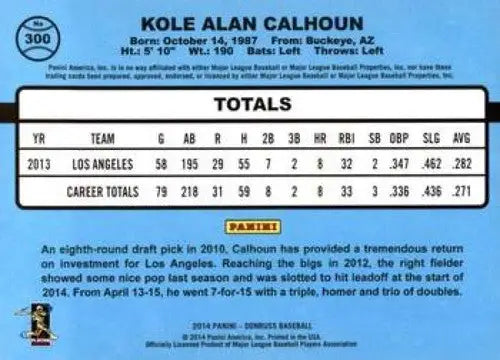 2014 Donruss Series 2 #300 Kole Calhoun NMMT Angels - Trading Cards