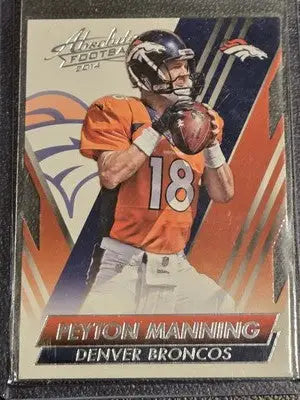 Peyton Manning football card from 2014 Panini Absolute series featuring Peyton Manning