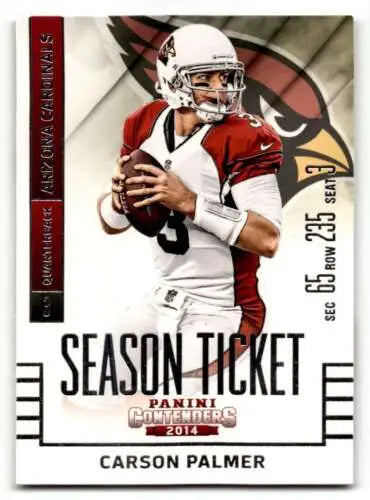 Carson Palmer Arizona Cardinals football card original gloss 2014 Panini Contenders #25