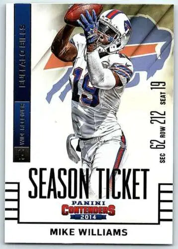 2014 Playoff Contenders Season Ticket #13 Mike Williams football card with original gloss