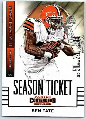 Ben Tate football card 2014 Playoff Contenders original gloss Browns NM-MT condition