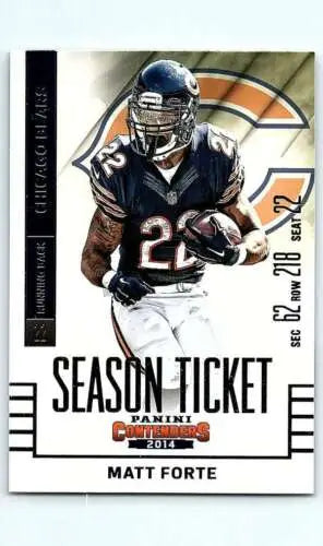 Matt Forte 2014 Playoff Contenders Season Ticket card featuring original gloss finish