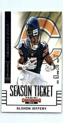 2014 Playoff Contenders Season Ticket Alshon Jeffery NM card with original gloss finish