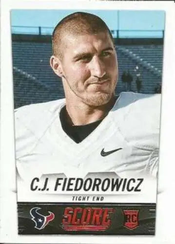 C.J. Fiedorowicz football card 2014 Score Rookies featuring original gloss condition