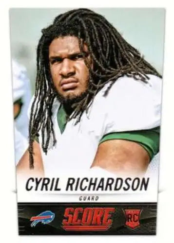 Cyril Richardson football card from 2014 Score Rookies with original gloss finish