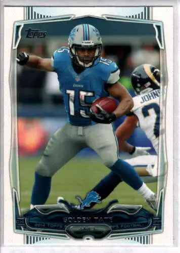 Golden Tate football card from 2014 Topps #106 in NM-MT condition with original gloss
