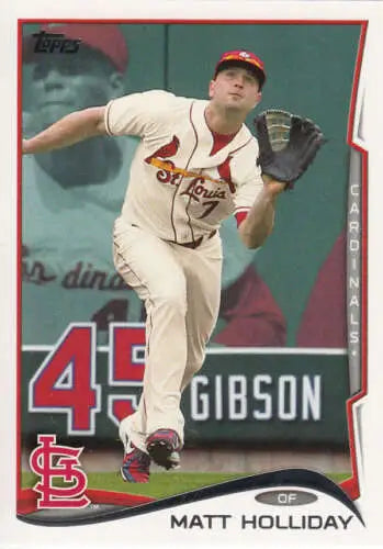 2014 Topps #329 Matt Holliday NM-MT baseball card with original gloss for collectors
