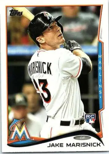 Jake Marisnick 2014 Topps #45 Rookie Marlins card with original gloss detail