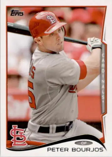 Baseball card of Peter Bourjos from 2014 Topps featuring original gloss finish