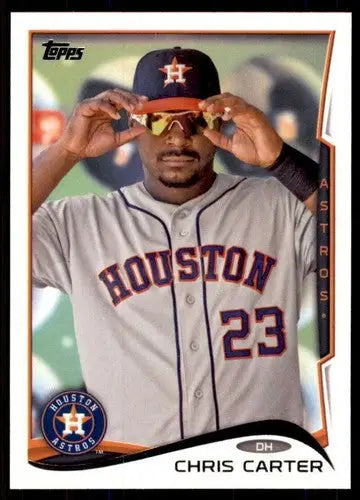 2014 Topps Chris Carter baseball card with original gloss, NM-MT Astros ID 21947