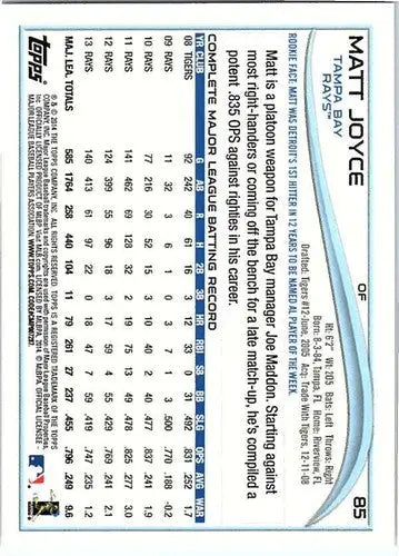 2014 Topps #85 Matt Joyce NM-MT Rays ID:72204 - Trading Cards