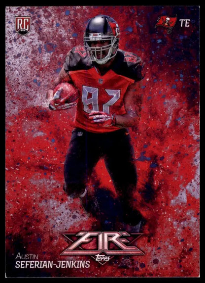 2014 Topps Fire Rookie Austin Seferian Jenkins #125 Tampa Bay Buccaneers Card - Football Card