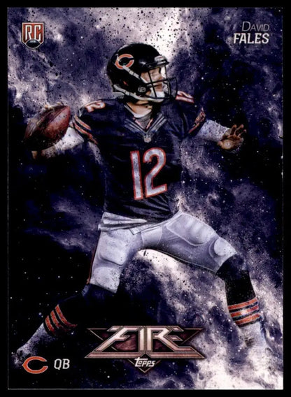 2017 David Fales Topps Fire Rookie Card featuring Chicago Bears football card memorabilia