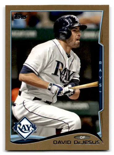 David DeJesus baseball card with original gloss from 2014 Topps Gold series