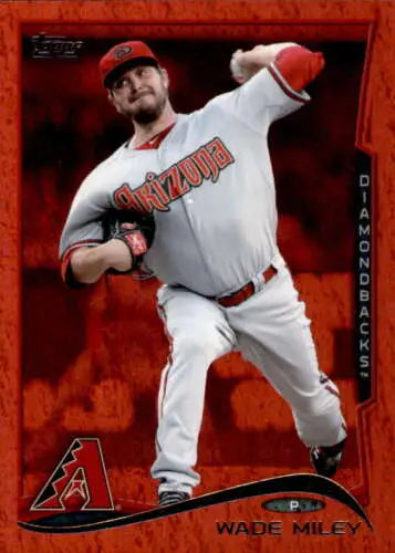 Wade Miley baseball card 2014 Topps Red Foil #170 original gloss for Diamondbacks fans