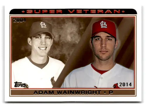 2014 Topps Super Veterans #SV-12 Adam Wainwright baseball card with original gloss