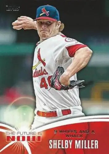 Shelby Miller baseball card from 2014 Topps The Future Is Now with original gloss finish