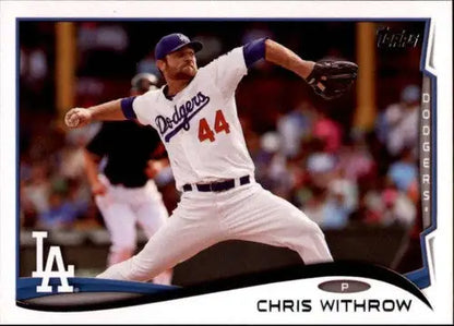 Baseball card featuring Chris Withrow from 2014 Topps Update with original gloss