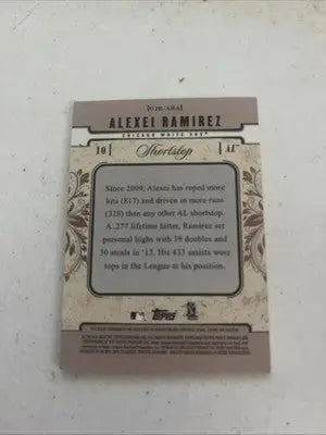Alexei Ramirez baseball card from 2014 Triple Threads Baseball Unity Relic series
