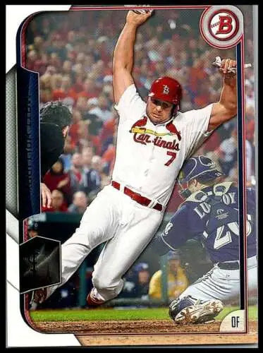 2015 Bowman #16 Matt Holliday baseball card with original gloss featuring Cardinals ID 3857