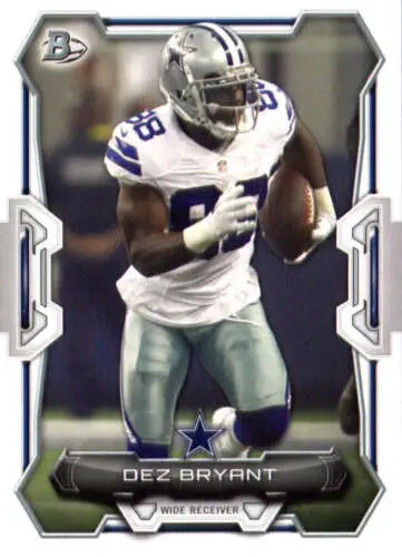 2015 Bowman #33 Dez Bryant NM-MT Cowboys football card with original gloss by Simply Sandoval