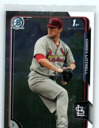 2015 Bowman Chrome Prospects BCP53 Corey Littrell baseball card with original gloss