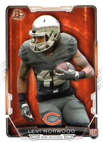 Levi Norwood 2015 Bowman Rookies football card with original gloss NM-MT RC Bears