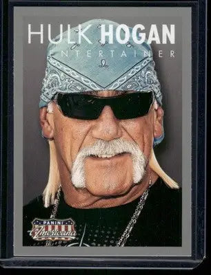 Panini Americana Hulk Hogan trading card in protective sleeve from 2015 Panini Americana