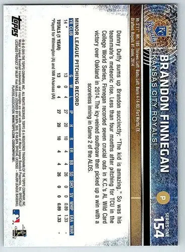 2015 Topps #154 Brandon Finnegan NM-MT RC Rookie Royals
