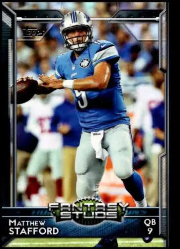 2015 Topps #316 Matthew Stafford NM-MT Lions football card with original gloss finish
