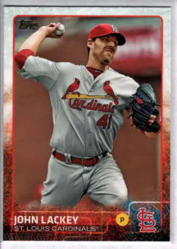 John Lackey baseball card with original gloss from 2015 Topps NM-MT Cardinals ID:4180