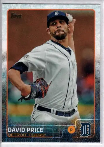 Original gloss David Price baseball card NM-MT from 2015 Topps #550 Tigers