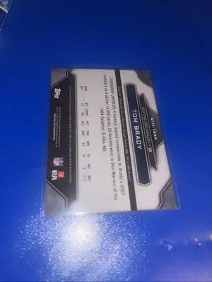 Tom Brady football card from 2015 Topps All-Time Fantasy Legends collection