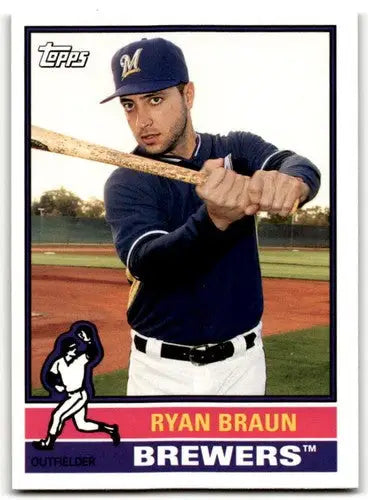 2015 Topps Archives Ryan Braun baseball card with original gloss, NM-MT condition