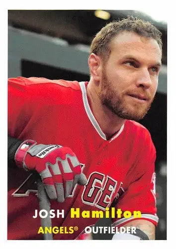 Josh Hamilton baseball card from 2015 Topps Archives with original gloss NM-MT