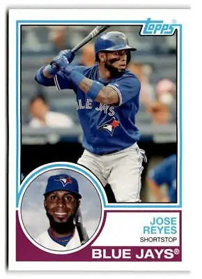 Jose Reyes batting in blue uniform on 2015 Topps Archives trading card