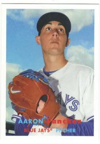 2015 Topps Archives Aaron Sanchez baseball card with original gloss featuring Blue Jays