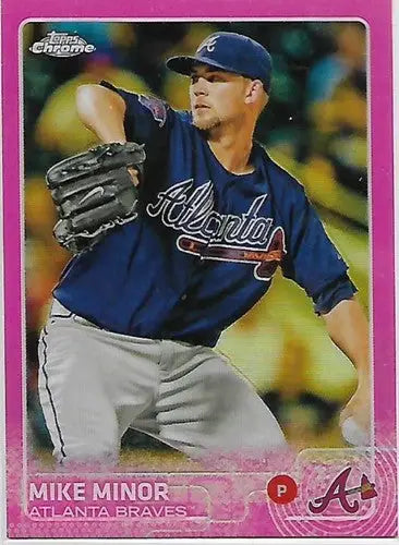 2015 Topps Chrome Pink Refractor #197 Mike Minor NM-MT Braves ID:4272 - Trading Cards