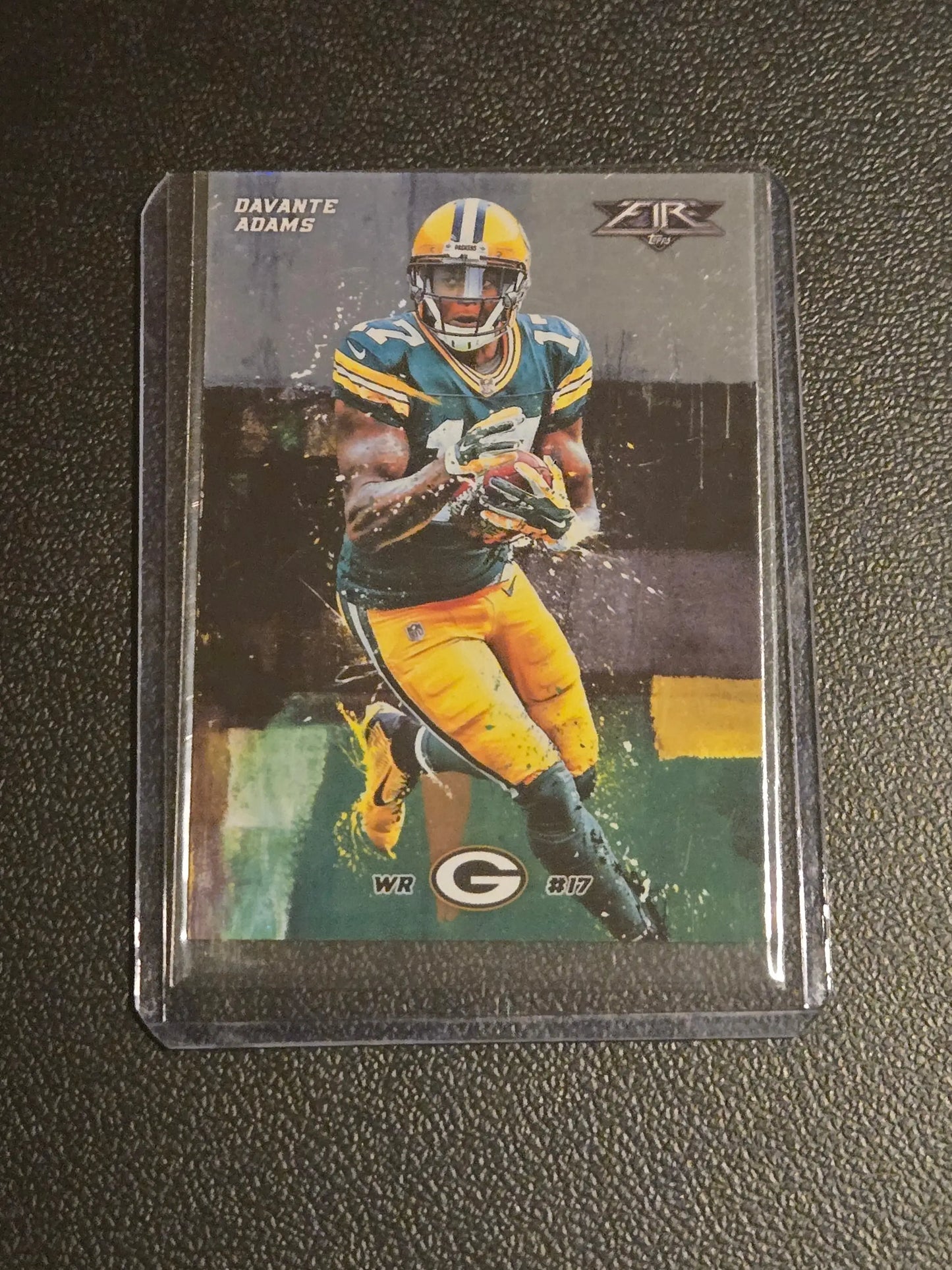 Davante Adams football card in Green Bay Packers uniform, 2015 Topps Fire Adams Silver
