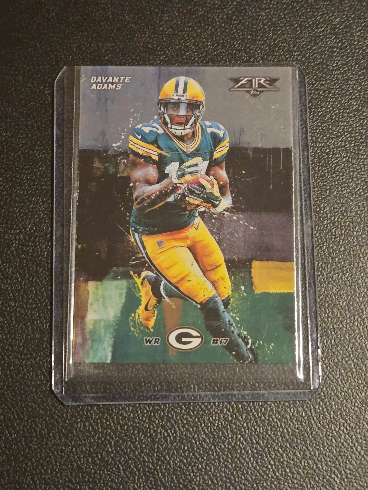 Davante Adams football card in Green Bay Packers uniform, 2015 Topps Fire Adams Silver