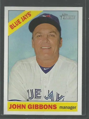 2015 Topps Heritage John Gibbons Blue Jays baseball card NM-MT ID 71964