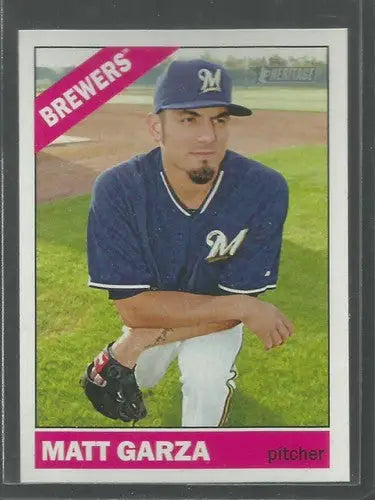 2015 Topps Heritage #418 Matt Garza NM-MT Brewers ID:4414 - Trading Cards